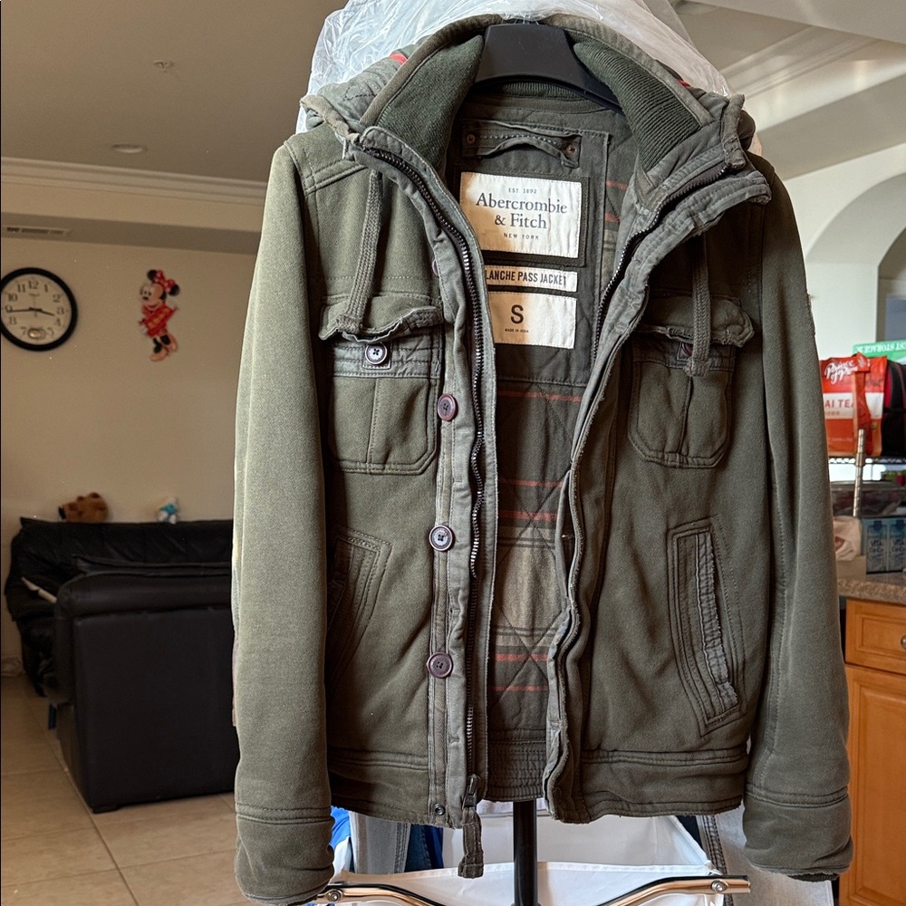 Abercrombie & Fitch Olive Military Jacket